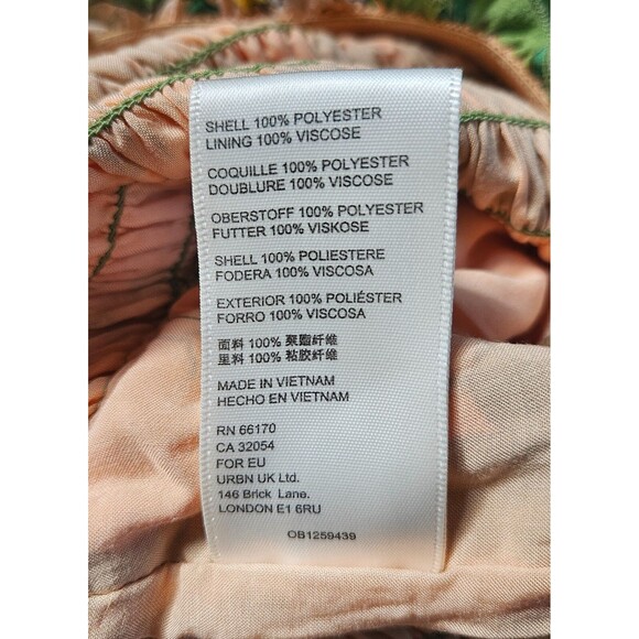 FREE PEOPLE Sophia Jumpsuit XL Floral Avocado Combo Smocked Missing Stra… - Picture 11 of 12